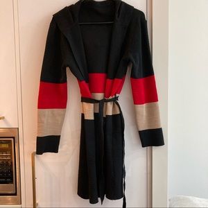 🧥Unbranded color block belted cardigan 🧥